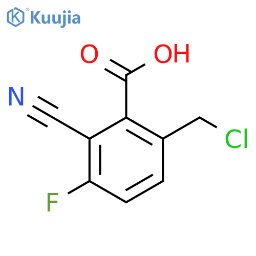 6-Chloromethyl-2-cyano-3-fluorobenzoic acid structure