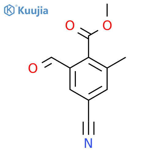 Methyl 4-cyano-2-formyl-6-methylbenzoate structure
