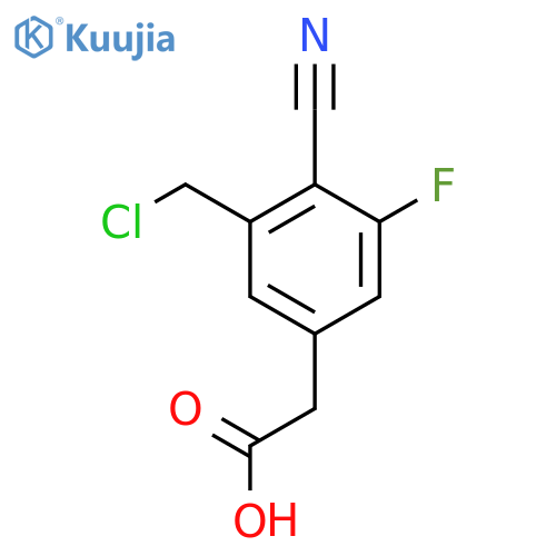 3-Chloromethyl-4-cyano-5-fluorophenylacetic acid structure