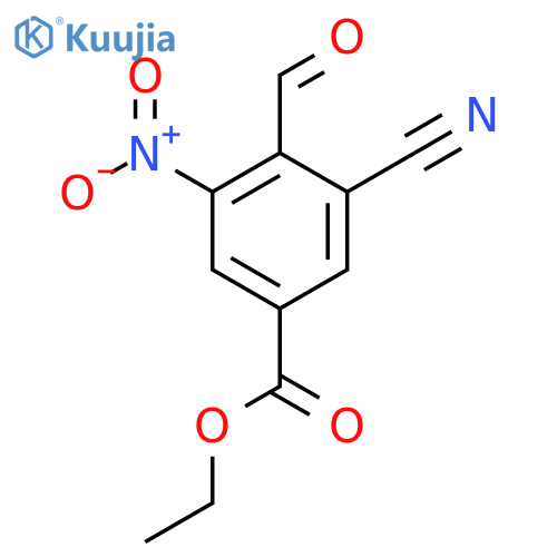 Ethyl 3-cyano-4-formyl-5-nitrobenzoate structure