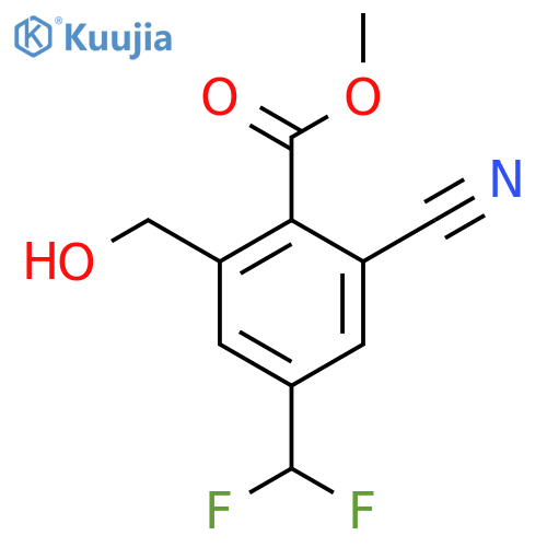 Methyl 2-cyano-4-difluoromethyl-6-(hydroxymethyl)benzoate structure