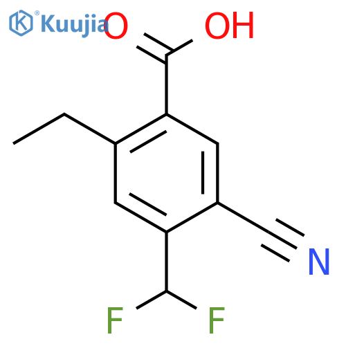 5-Cyano-4-difluoromethyl-2-ethylbenzoic acid structure