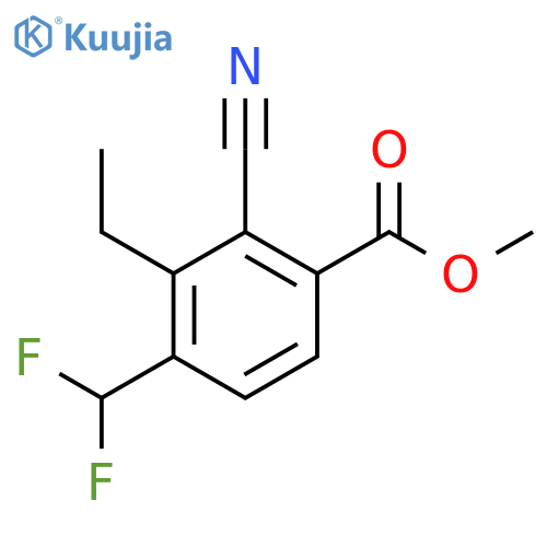 Methyl 2-cyano-4-difluoromethyl-3-ethylbenzoate structure