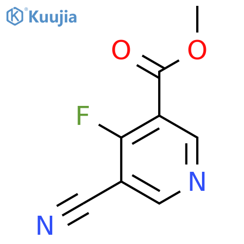 Methyl 5-cyano-4-fluoronicotinate structure