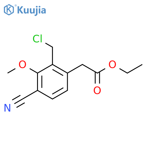 Ethyl 2-chloromethyl-4-cyano-3-methoxyphenylacetate structure