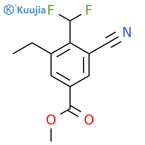 Methyl 3-cyano-4-difluoromethyl-5-ethylbenzoate structure