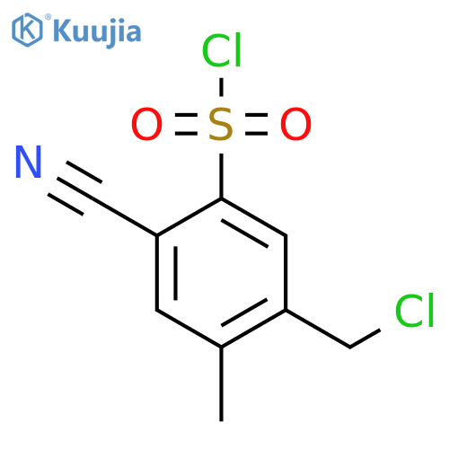 5-Chloromethyl-2-cyano-4-methylbenzenesulfonyl chloride structure
