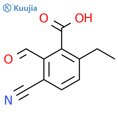 3-Cyano-6-ethyl-2-formylbenzoic acid structure