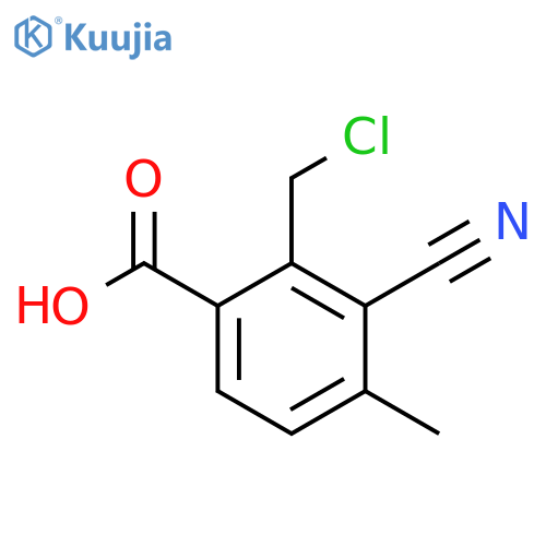 2-Chloromethyl-3-cyano-4-methylbenzoic acid structure