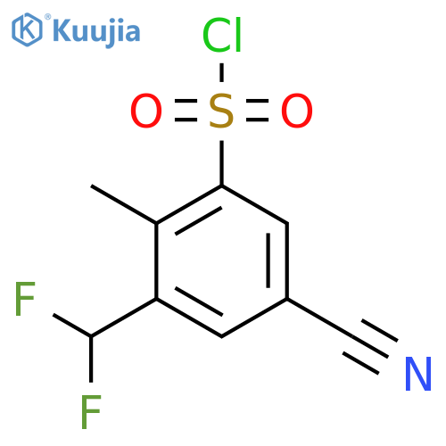 5-Cyano-3-difluoromethyl-2-methylbenzenesulfonyl chloride structure