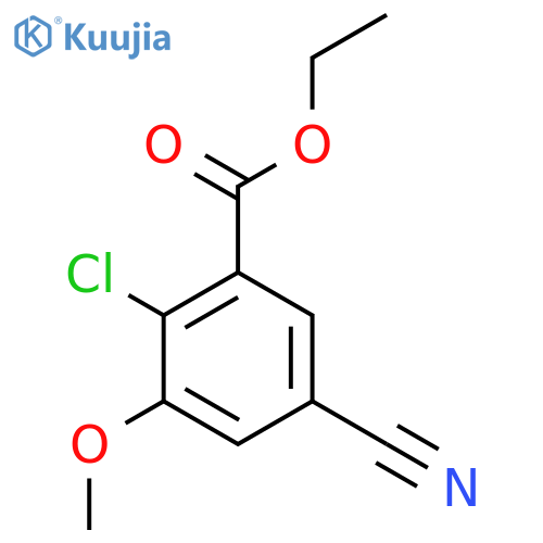 Ethyl 2-chloro-5-cyano-3-methoxybenzoate structure