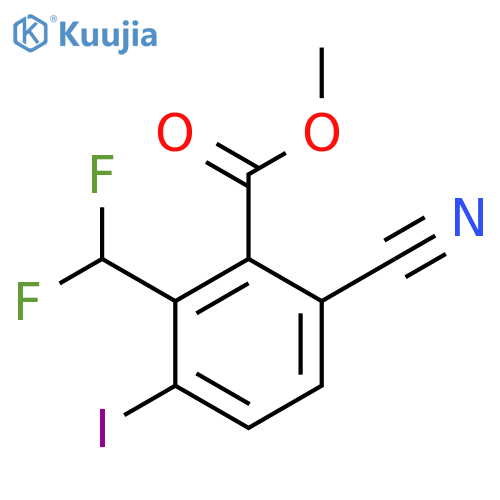 Methyl 6-cyano-2-difluoromethyl-3-iodobenzoate structure