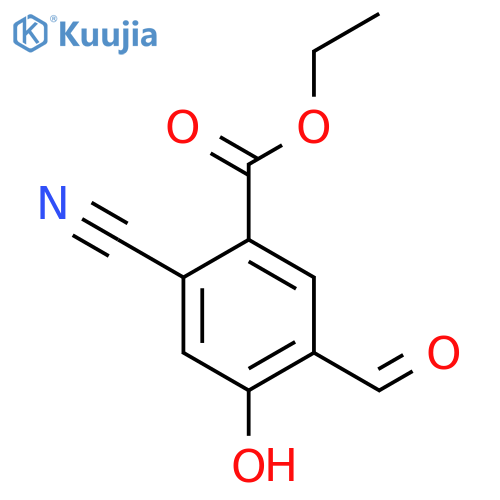 Ethyl 2-cyano-5-formyl-4-hydroxybenzoate structure