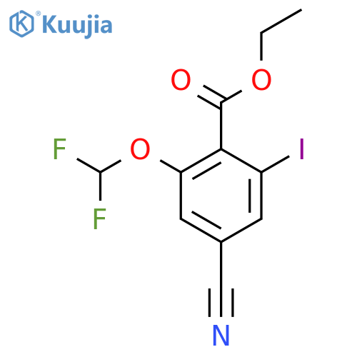 Ethyl 4-cyano-2-difluoromethoxy-6-iodobenzoate structure