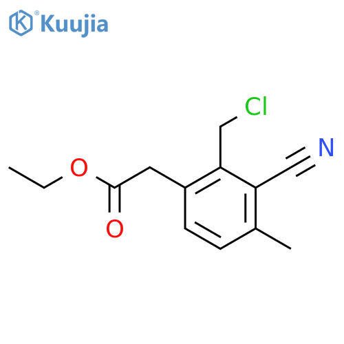 Ethyl 2-chloromethyl-3-cyano-4-methylphenylacetate structure