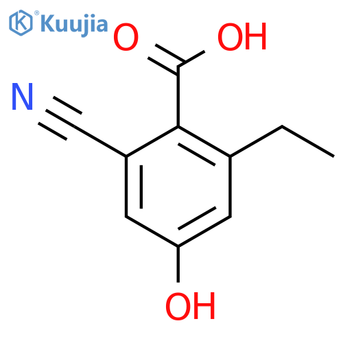 2-Cyano-6-ethyl-4-hydroxybenzoic acid structure