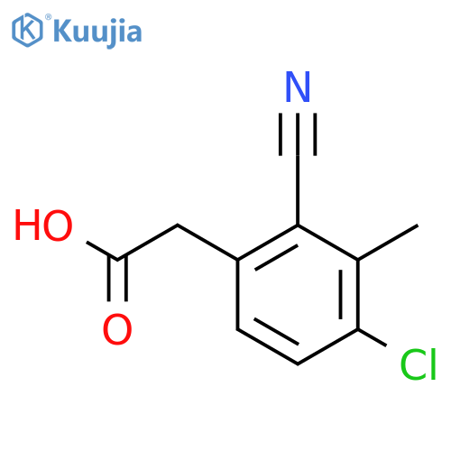 4-Chloro-2-cyano-3-methylphenylacetic acid structure