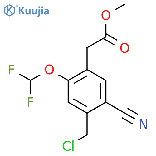 Methyl 4-chloromethyl-5-cyano-2-(difluoromethoxy)phenylacetate structure