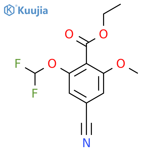 Ethyl 4-cyano-2-difluoromethoxy-6-methoxybenzoate structure