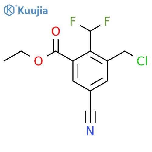 Ethyl 3-chloromethyl-5-cyano-2-(difluoromethyl)benzoate structure