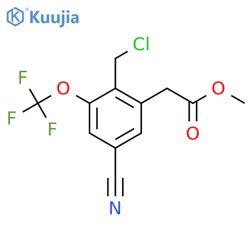 Methyl 2-chloromethyl-5-cyano-3-(trifluoromethoxy)phenylacetate structure