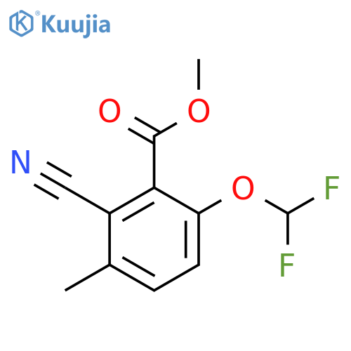 Methyl 2-cyano-6-difluoromethoxy-3-methylbenzoate structure