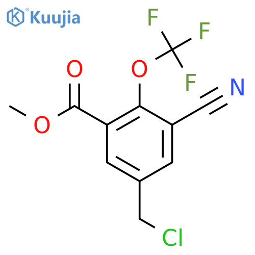 Methyl 5-chloromethyl-3-cyano-2-(trifluoromethoxy)benzoate structure