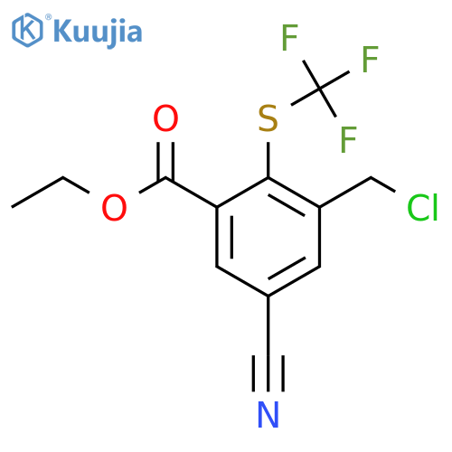 Ethyl 3-chloromethyl-5-cyano-2-(trifluoromethylthio)benzoate structure