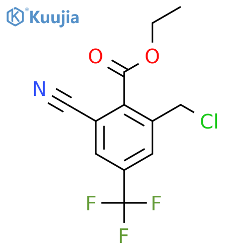 Ethyl 2-chloromethyl-6-cyano-4-(trifluoromethyl)benzoate structure