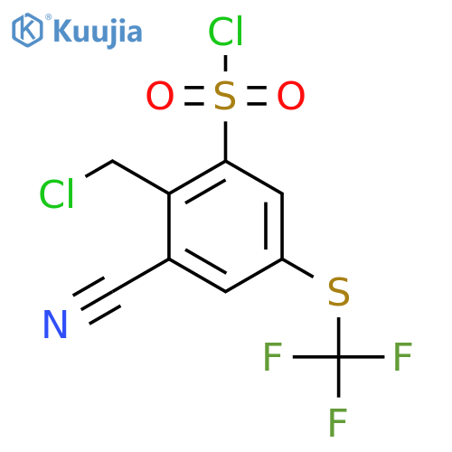 2-Chloromethyl-3-cyano-5-(trifluoromethylthio)benzenesulfonyl chloride structure