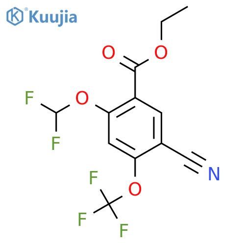 Ethyl 5-cyano-2-difluoromethoxy-4-(trifluoromethoxy)benzoate structure