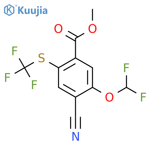 Methyl 4-cyano-5-difluoromethoxy-2-(trifluoromethylthio)benzoate structure