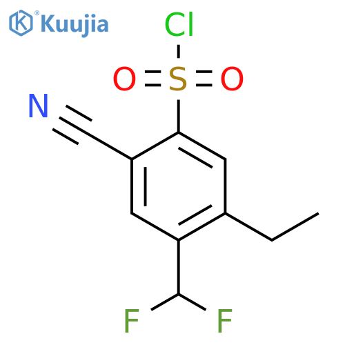 2-Cyano-4-difluoromethyl-5-ethylbenzenesulfonyl chloride structure