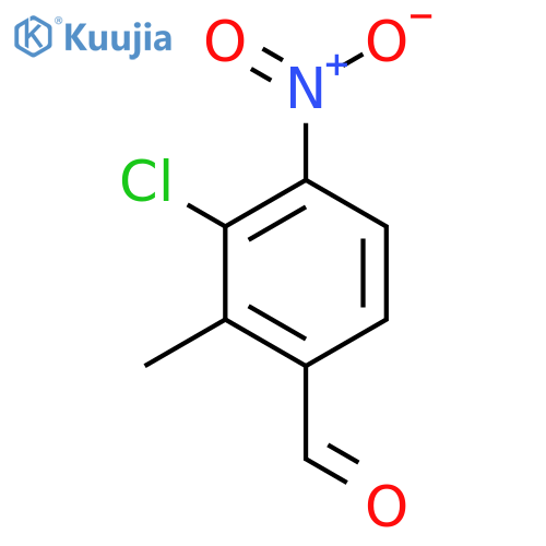 3-Chloro-2-methyl-4-nitrobenzaldehyde structure