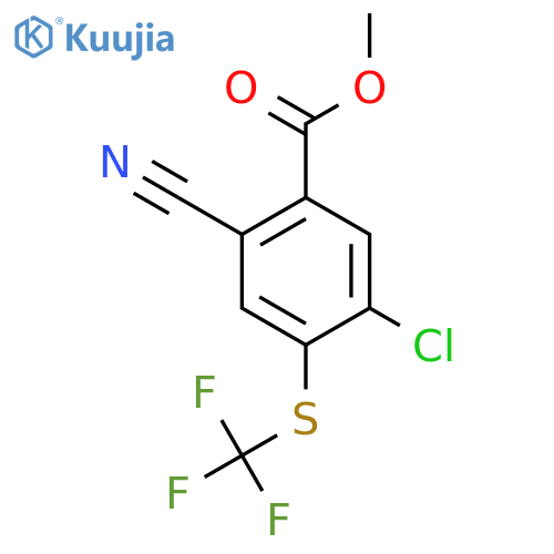 Methyl 5-chloro-2-cyano-4-(trifluoromethylthio)benzoate structure