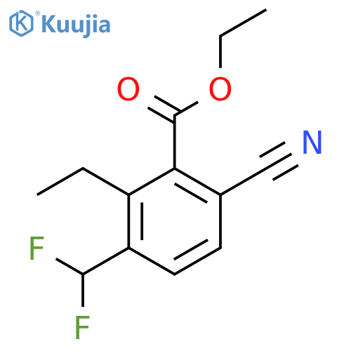Ethyl 6-cyano-3-difluoromethyl-2-ethylbenzoate structure