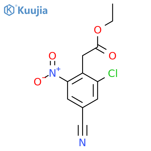 Ethyl 2-chloro-4-cyano-6-nitrophenylacetate structure