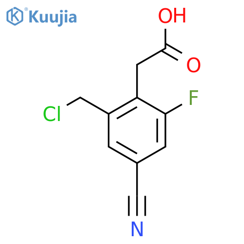 2-Chloromethyl-4-cyano-6-fluorophenylacetic acid structure