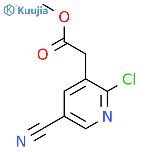Methyl 2-chloro-5-cyanopyridine-3-acetate structure