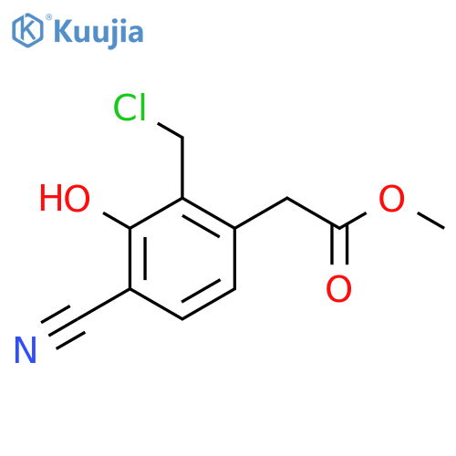Methyl 2-chloromethyl-4-cyano-3-hydroxyphenylacetate structure
