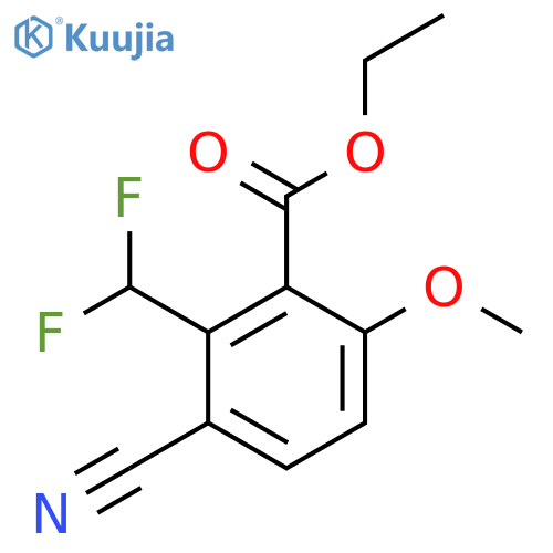 Ethyl 3-cyano-2-difluoromethyl-6-methoxybenzoate structure