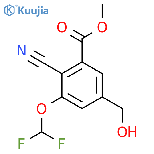 Methyl 2-cyano-3-difluoromethoxy-5-(hydroxymethyl)benzoate structure