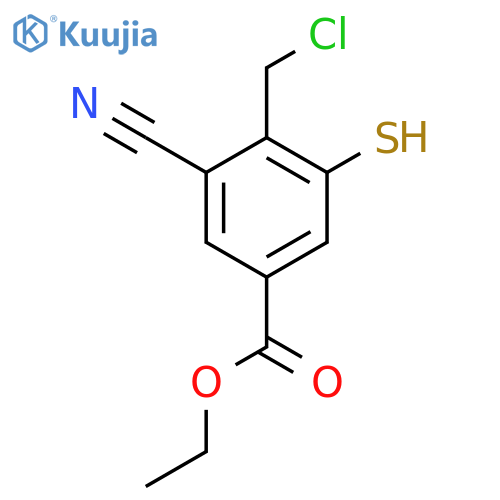 Ethyl 4-chloromethyl-3-cyano-5-mercaptobenzoate structure
