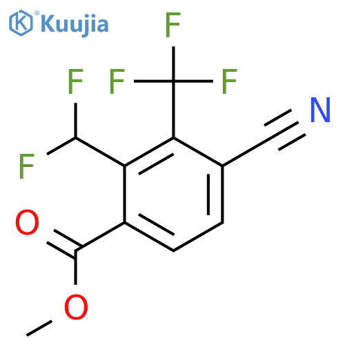 Methyl 4-cyano-2-difluoromethyl-3-(trifluoromethyl)benzoate structure
