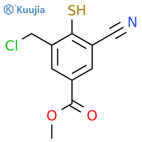 Methyl 3-chloromethyl-5-cyano-4-mercaptobenzoate structure