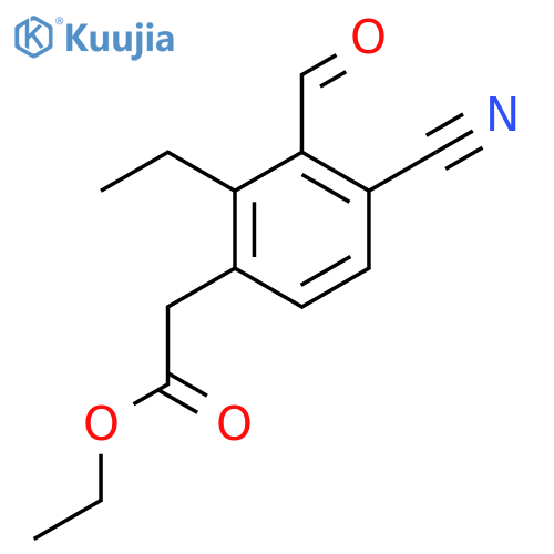 Ethyl 4-cyano-2-ethyl-3-formylphenylacetate structure