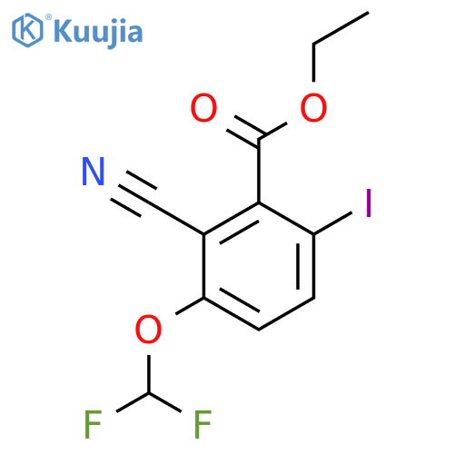 Ethyl 2-cyano-3-difluoromethoxy-6-iodobenzoate structure