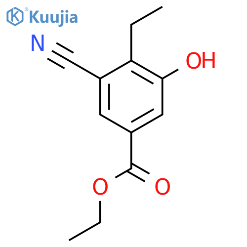 Ethyl 3-cyano-4-ethyl-5-hydroxybenzoate structure