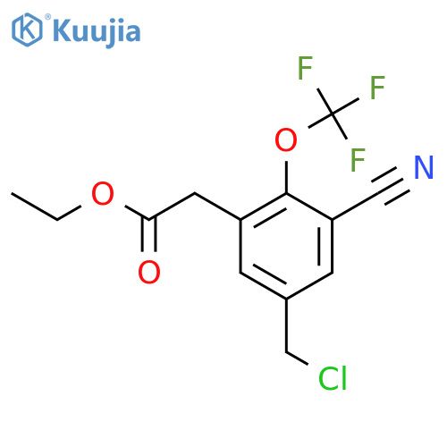 Ethyl 5-chloromethyl-3-cyano-2-(trifluoromethoxy)phenylacetate structure
