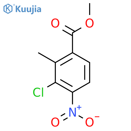 Methyl 3-chloro-2-methyl-4-nitrobenzoate structure